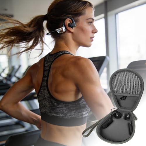 Casmilee Bone Conduction Headphone Case for SHOKZ New OpenRun Pro 2/1/Mini, Compatible with Raycon, CXK, LuVant, Hard Shell Protection (Box Only) (Grey) - color: Grey