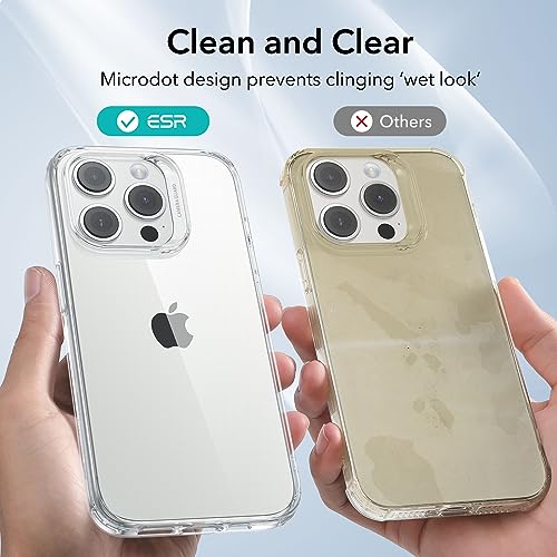 ESR Clear Case for iPhone 15 Case, Shockproof Thin Cover, Yellowing-Resistant Slim Transparent TPU Phone Case, Zero Series, Clear - color: B-Clear