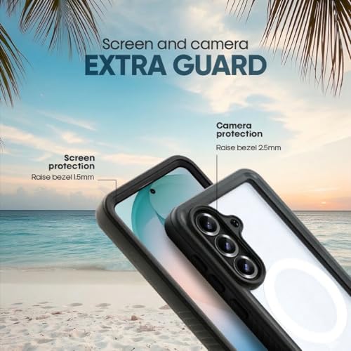 MOTIVE Waterproof Case with Belt Clip Samsung Galaxy s26, Magnetic | 6.3" | Built-in screen protector, Full protection, compatible with MagSafe, 360° holster - size: s26