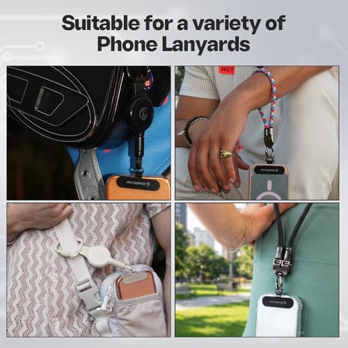ClutchLoop Anchor 2 – Premium Metal Phone Tether Tab, Ultra-Thin 0.30mm with 3M Adhesive, Strong 46lbs Hold, Phone Lanyard - color: Mix - Latte/Sapphire/Matcha
