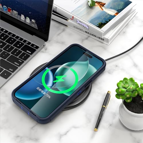 Designed for iPhone 15 Case,Green Rose | Compatible with MagSafe,Double protection,Tough Durable,Detachable back clip,Dustproof,No Fading,No Yellowing,Non-Slip - color: Green Rose, size: iPhone 15 6.1”