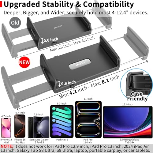 APPS2Car Sturdy CD Slot Tablet Car Mount Holder for 4.7-11" iPad iPhone - style: 1st Generation