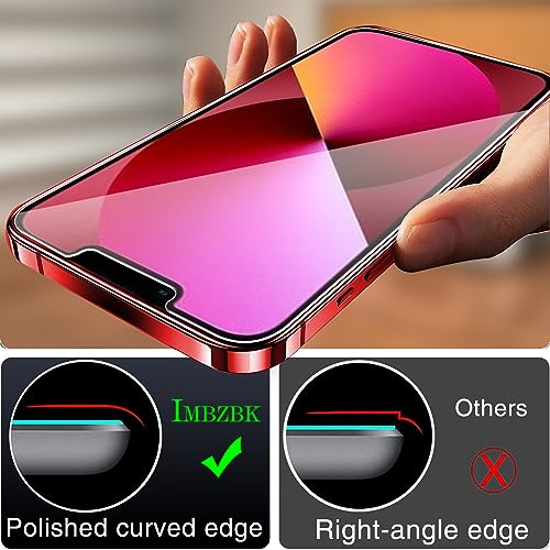 IMBZBK Screen Protector for iPhone 13, Tempered Glass, 3+3 Pack - color: 13-Transparent