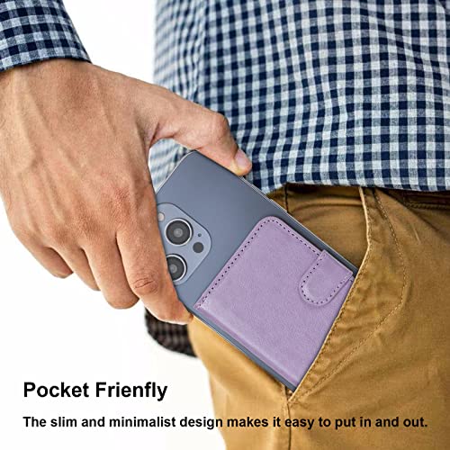 Bocasal for MagSafe Card Wallet for iPhone, Purple - color: Purple