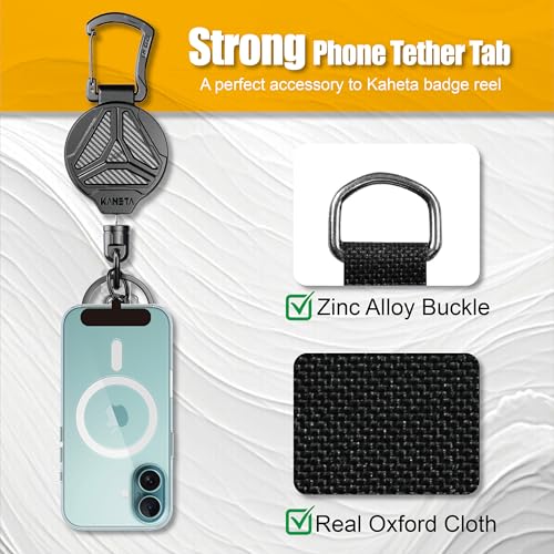 Retractable Keychain Heavy Duty Carabiner Badge Holder Clip with Magnetic,Tactical Id Badge Reel with Key Chain 32'' Steel Retractable Cord,Key Ring and Phone Tethers,9.0 oz - 2 Pack