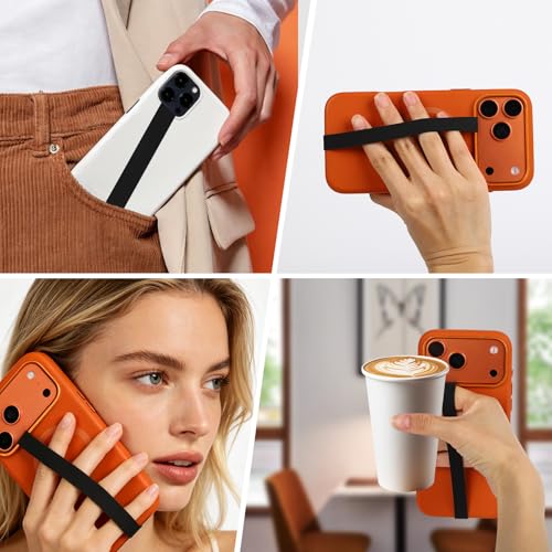 Elastic Silicone Phone Grip Straps, Non-Slip Holders for iPhone and Android