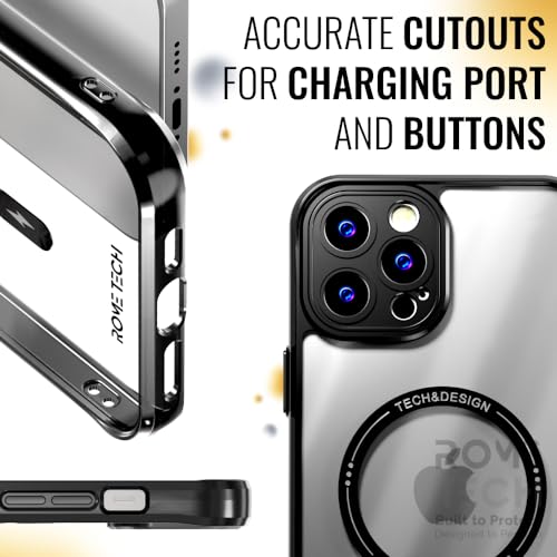 Rome Tech Clear Case Compatible with MagSafe for iPhone 12 Pro Max 6.7" (2020) - Slim and Rugged Fit Thin Shockproof Case Compatible with Magsafe Devices - Clarity - style: iPhone 12 Pro Max