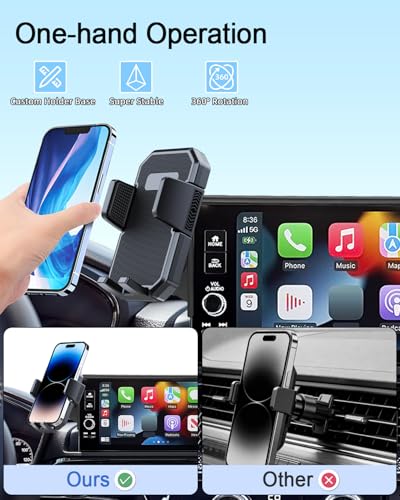 PZK Car Phone Holder for Toyota Camry 2021-2024 LE/SE/SE 7-Inch Screen Only - color: Auto Lock
