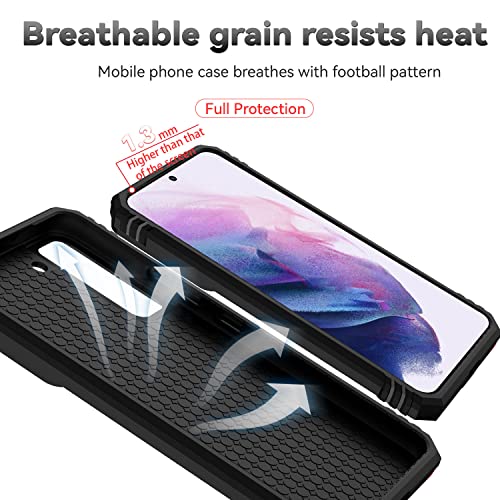 for Samsung Galaxy S22 Case with Camera Lens Cover HD Screen Protector, Dual Layer Military-Grade Drop Tested Magnetic Ring Holder Kickstand Protective Phone Case for Samsung Galaxy S22 5G (Silver) - color: Silver with camera cover Military-Grade 2nd gen