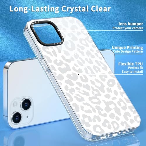 2 Pack Clear Cases for iPhone 13 Pro Max, Clear with Cute Coquette Fashion Leopard Cheetah Print Patterns, Shockproof Protection, Silicone Soft TPU Hybrid Case - color: Cheetah Print 01, size: iPhone 13 Pro Max