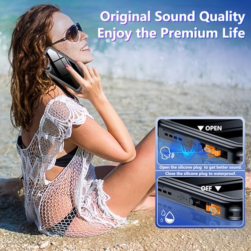 Compatible with iPhone 16 Case Waterproof, Built-in Screen & Camera Protector IP68 Underwater Full Body 16FT Military Dropproof Shockproof Phone Case 6.1"-Black/Clear - color: Black, size: iPhone 16