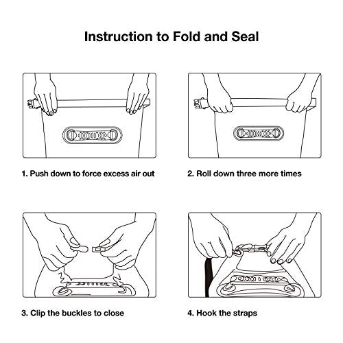 Piscifun Dry Bag, Waterproof Floating Backpack 10L/20L/30L/40L | Waterproof Phone Case, Adjustable shoulder straps, Roll-top closure keeps gear dry, Ideal for Boating, Kayaking, Fishing - color: Light Blue, style: 30l