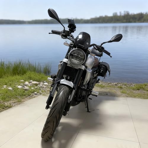 Anti-Vibration Motorcycle Phone Mount with Anti-Theft Lock, Bike Phone Holder Fits 4.7-7.2" Phones for Motorcycle, Bicycle, Scooter, ATV