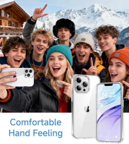 USLAI Case for iPhone 13 Pro Max, Anti-Yellowing, Crystal Clear Back, Shockproof & Military‑Grade Drop Protection - Transparent - color: Clear, size: iPhone 13 Pro Max