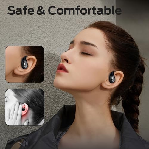 Monster Open Ear AC210 Headphones, Bluetooth 5.4 Earphones Stereo Sound, Wireless Headphones 30 Hours Playback, Type-C Charging, IPX5 Waterproof Open Ear Earbuds,Black