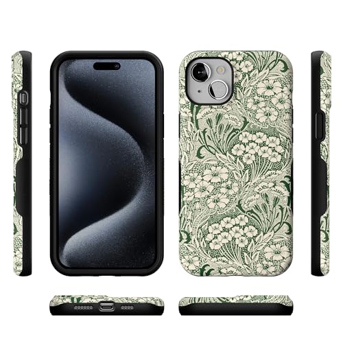 Casely iPhone 15 Plus Case | Mystic Meadow | Green Gardens | Bold Protective Design | Compatible with MagSafe - color: Mystic Meadow | Green Gardens, size: Iphone 15 Plus