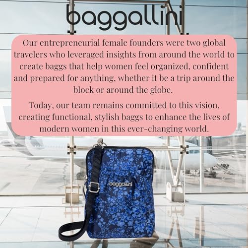 Baggallini RFID Bryant Pouch - color: Ink Hydrangea