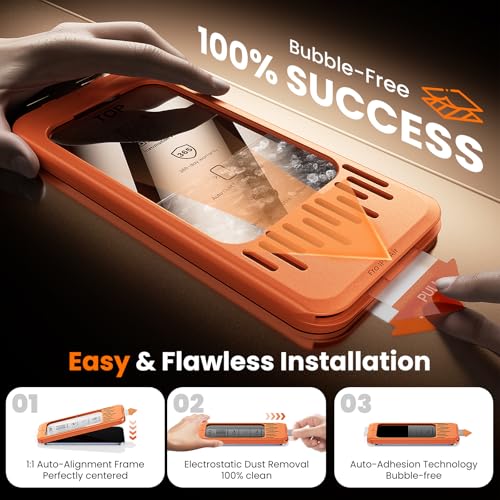 Yriklso 2-Pack for iPhone Air Screen Protector,Military Grade Shatterproof,Bubble-Dust Free Box,9H+ HD Tempered Glass,Scratch & Smudge Resistant for iPhone Air 6.5 inch - size: iPhone Air(6.5")