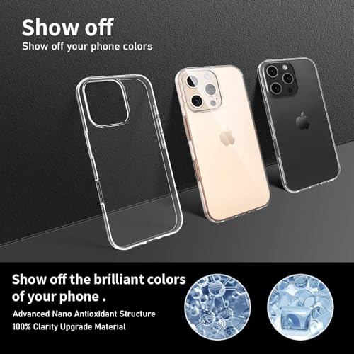 Compatible with iPhone 16 Case, Ultra Slim Thin Flexible Clear TPU Phone Case Cover for iPhone 16 Soft Silicone Protective Case