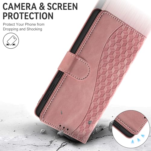 Flip Wallet Case for iPhone 11 PU Leather Pink | RFID Blocking, 3 Card Slots & 1 Cash Pocket, Magnetic Closure, Kickstand Function, Leather Flip Case for iPhone 11 - color: Pink