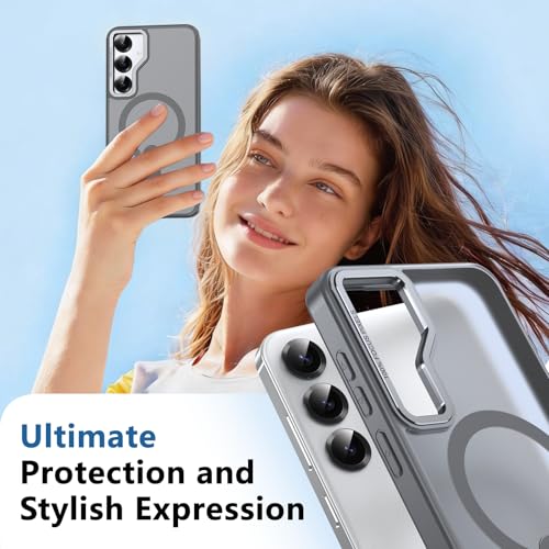 for Samsung 25-Plus Case/Samsung 24-Plus Case with Stand, Gray - color: Gray, size: Galaxy S24/S25 Plus 6.7"