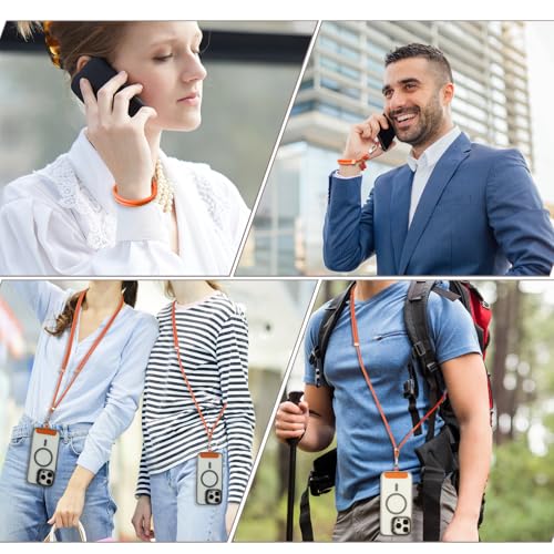 VVAAGG Cell Phone Lanyard for iPhone Crossbody Phone Strap - color: Orange