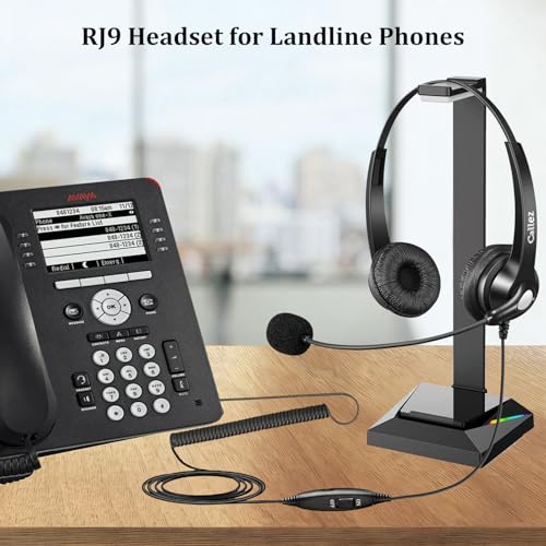 Callez Telephone Headset for Grandstream Avaya Panasonic Snom Ooma Phones - color: Silver