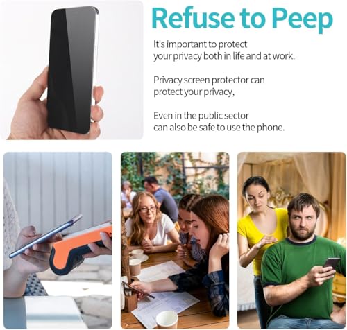 PEHAEL for iPhone 17 Pro Privacy Screen Protector+Camera Lens Protector