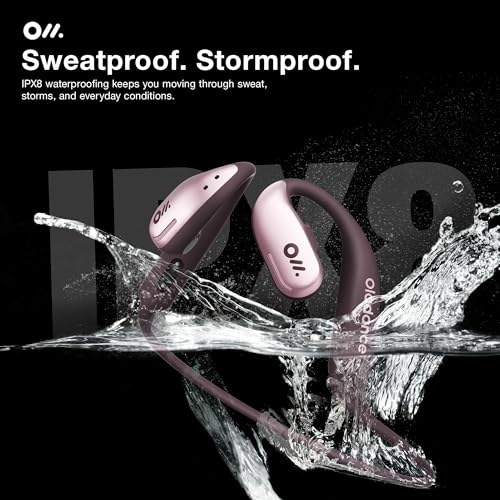 Oladance OWS Sports True Wireless Open-Ear Headphones, IPX8, 15H Playtime - color: Pink
