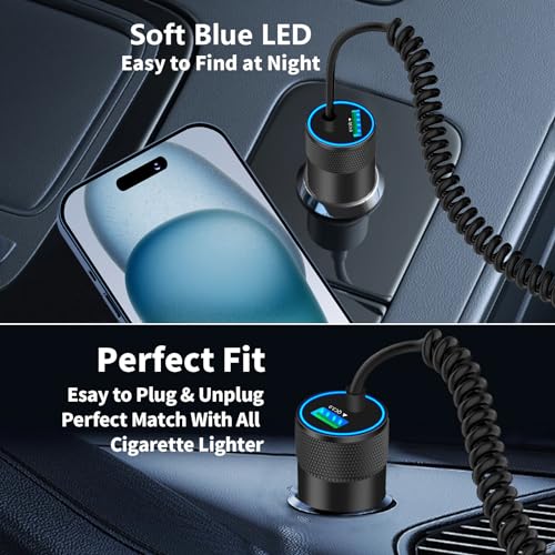 Apple MFi Certified iPhone 17 Car Charger Fast Charging, USB-C Car Charger - size: 5.5FT