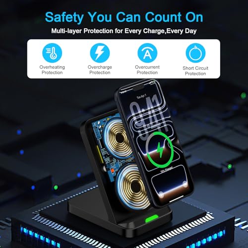 15W Android Wireless Charger Stand Fast Charging Compatible for Motorola