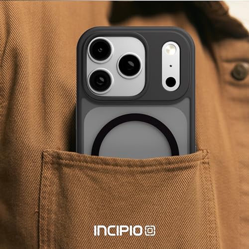 Incipio - Fog iPhone 17 Pro, Magsafe Compatible Phone Case, 10ft Drop Tested, Ultra Durable & Shock Absorbing, Scratch Resistant & Slim Profile (Black) - color: Black, size: iPhone 17 Pro