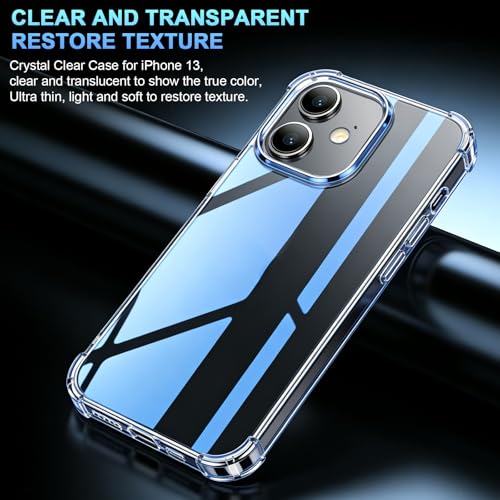 Crystal Clear Case, Transparent Shockproof Protective Phone Case Soft Silicone Slim Cover with Camera Protection - color: Transparent, size: 16