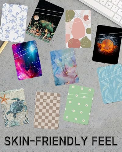 Cute Leather Phone Wallet Stick On, Dual Pocket Credit Card Sticky Wallet, Compatible with Most Cell Phones, Checkered Design - color: Cute Checkerboard