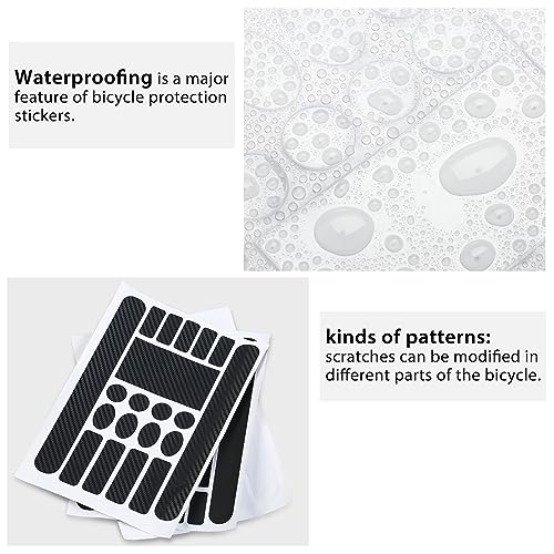 Outus 3 Pieces Bicycle Chainstay Protector - color: 1 Clear + 2 Black
