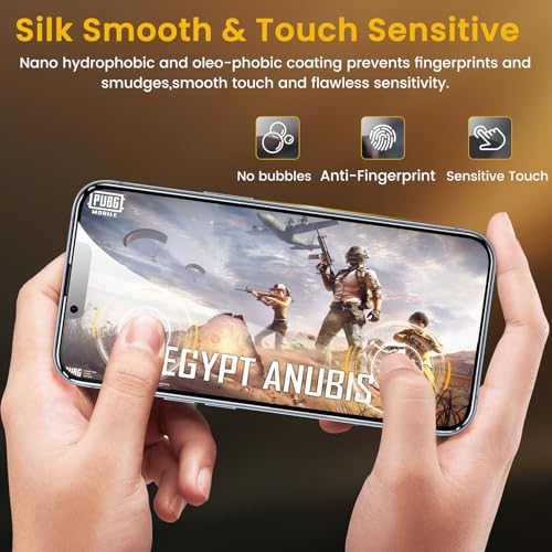 Romkasi 3 Pack Privacy Screen Protector for iPhone 17e 6.3 Inch with 3 Pack Camera Lens Protector, Anti Spy Tempered Glass Film, Anti-Scratch, Touch Sensitive, Case Friendly - color: iPhone 17e