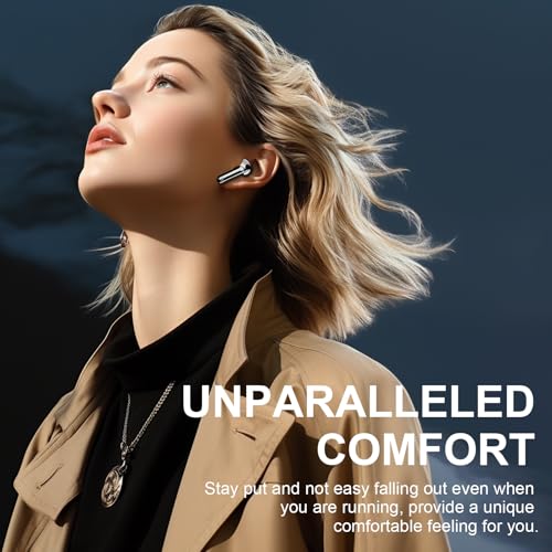 Wireless Earbuds, 2026 Bluetooth 5.4 Headphones HiFi Stereo 50H In Ear Buds - color: Black