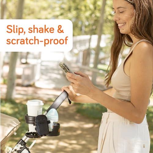 Baby Uma 3-in-1 Cup Holder Phone Holder - Universal Stroller Cup Holder Attachment with 360° Phone Mount, Stanley Cupholder for Stroller, Stroller Accessories