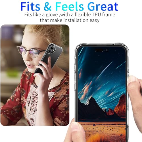 DEERLAMN Clear Case for iPhone 17 6.3-Inch, Military Grade Drop Protection Anti-Scratch Transparent Ultra Slim Non-Yellowing Shockproof Protective Phone Cover - size: iPhone 17 6.3-Inch