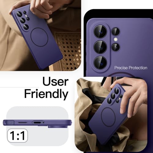 JETech Magnetic Slim Case for Samsung Galaxy S26 Ultra, Heron Purple | Compatible with MagSafe, Anti-Slip Grip, Full Camera Lens Protection, Ultra-Thin Lightweight, Matte Finish Phone Cover - color: Heron Purple, size: Galaxy S26 Ultra