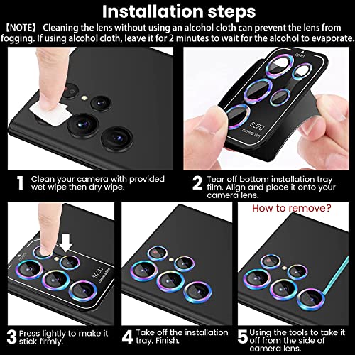 Zeking 2 Set for Samsung Galaxy S25 Ultra 5G Camera Lens Protector - color: Colorful