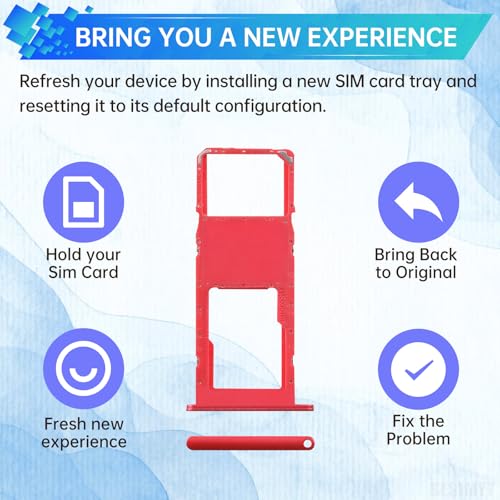 for Samsung Galaxy A03 Sim Card Tray Replacement Red
