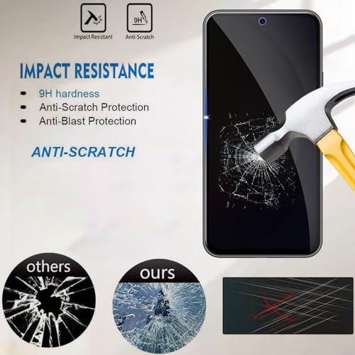 Lyphpe【3 Pack Privacy Screen Protector for samsung galaxy A54 5G 9H Tempered Glass Anti-Spy Private Film Compatible for Samsung A54 5G Case Friendly