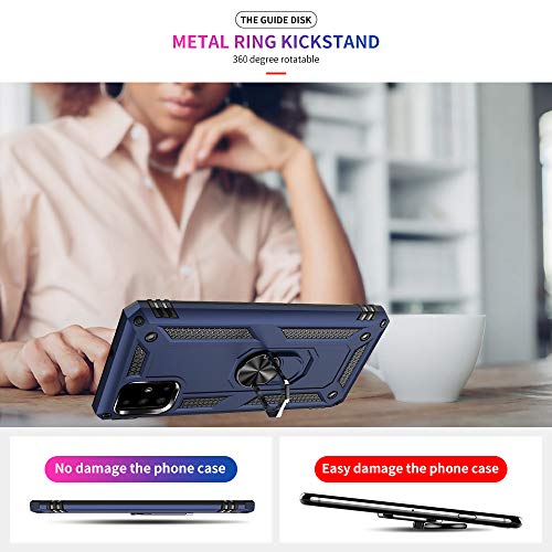 Samsung A71 5G Case, A71 5G Phone Case with Screen Protector, Military Grade Protective Cases with Ring for Samsung Galaxy A71 5G (Blue) - color: Samsung Galaxy A71 5G Case Blue
