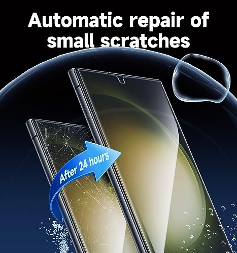 MAGIC JOHN 2 Pack for Samsung Galaxy S23 Ultra Screen Protector, 6.8 inch | PET Film Material Not Glass, 3D Curved, 100% Fingerprint ID Compatible, Easy Installation, Shock-Resistant, Scratch Proof
