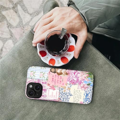Case Designed for iPhone 13 14, Hybrid 2-Layer Case, Military-Grade Protection Durable Shockproof Anti-Scratch Phone Case, Pink Blue Jesus Collage - color: A Pink Blue Jesus Collage, size: Iphone 13/14