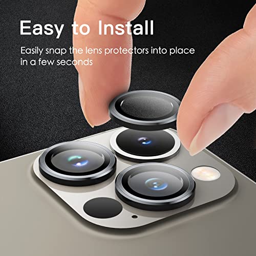 JETech Camera Lens Protector for iPhone 13 Pro Max/13 Pro, Graphite, 1 Set - color: Graphite