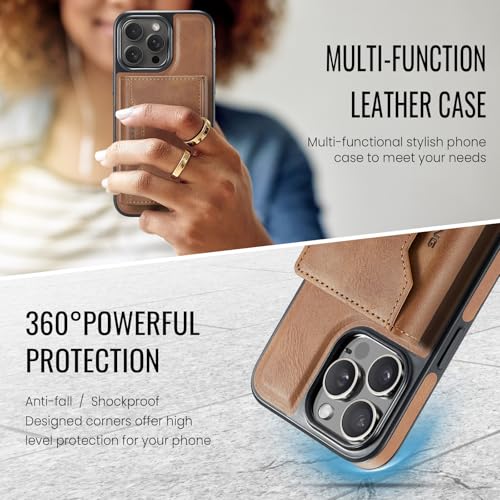 K2 2 in 1 Detachable Magnetic Phone Cases Compatible with iPhone 16 Pro Max Case with Card Holder RFID Blocking, Compatible with Magsafe Wallet, Leather 6.9'' (Brown, iPhone 15 Pro Max) - color: Brown, size: iPhone 15 Pro Max
