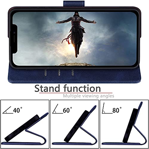 SUANPOT for iPhone 13 6.1 inch 5G with RFID Blocking Wallet case Credit Card Holder,Flip Book PU Leather Phone case Shockproof Cover Cellphone Women Men for Apple 13 case Wallet Blue - color: Navy Blue