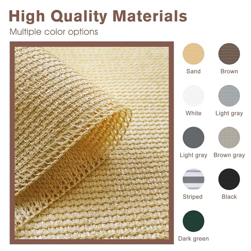 SUNNY GUARD 3' x 10' Balcony Privacy Screen, HDPE Patio Railing Cover Fence - color: Sand Yellow, size: 0 3' x 1 0'